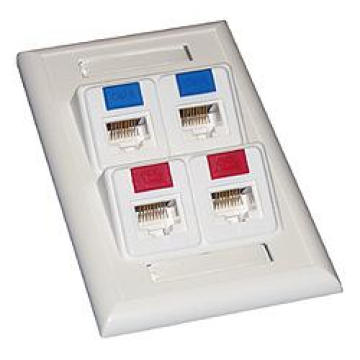 Network RJ45 Keystone Jack Face Plate 45 Degree 2 Port faceplate, single port faceplate RJ45 RJ11